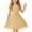 Beige, variant on Juslio Girl Dresses Casual Short Sleeve Tulle Summer Beach A-line Knee Length Beige Sundress