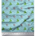 thumbnail image 1 of Soimoi Poly Georgette Fabric Geometric Shapes,Crocodile & Rhinoceros Kids Print Sewing Fabric Yard 52 Inch Wide, 1 of 3