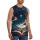 thumbnail image 2 of Fotbe Artistic Starry Sky Moon Book Men's Camiseta sin Mangas Estampada para Hombres, Playera Casual para Gimnasio, Entrenamiento, Playa-Small, 2 of 7