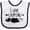 White and Navy, variant on Inktastic I Love Camping- Tent and Trees Boys or Girls Baby Bib