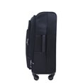 FUL Flemington 25in Soft Sided Rolling Luggage Suitcase, Black