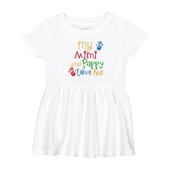 Inktastic Mimi and Pappy Love Me Girls Baby Dress