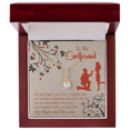 thumbnail image 1 of To My Girlfriend Heart and Love Alluring Ribbon Necklace Message Card, 1 of 7