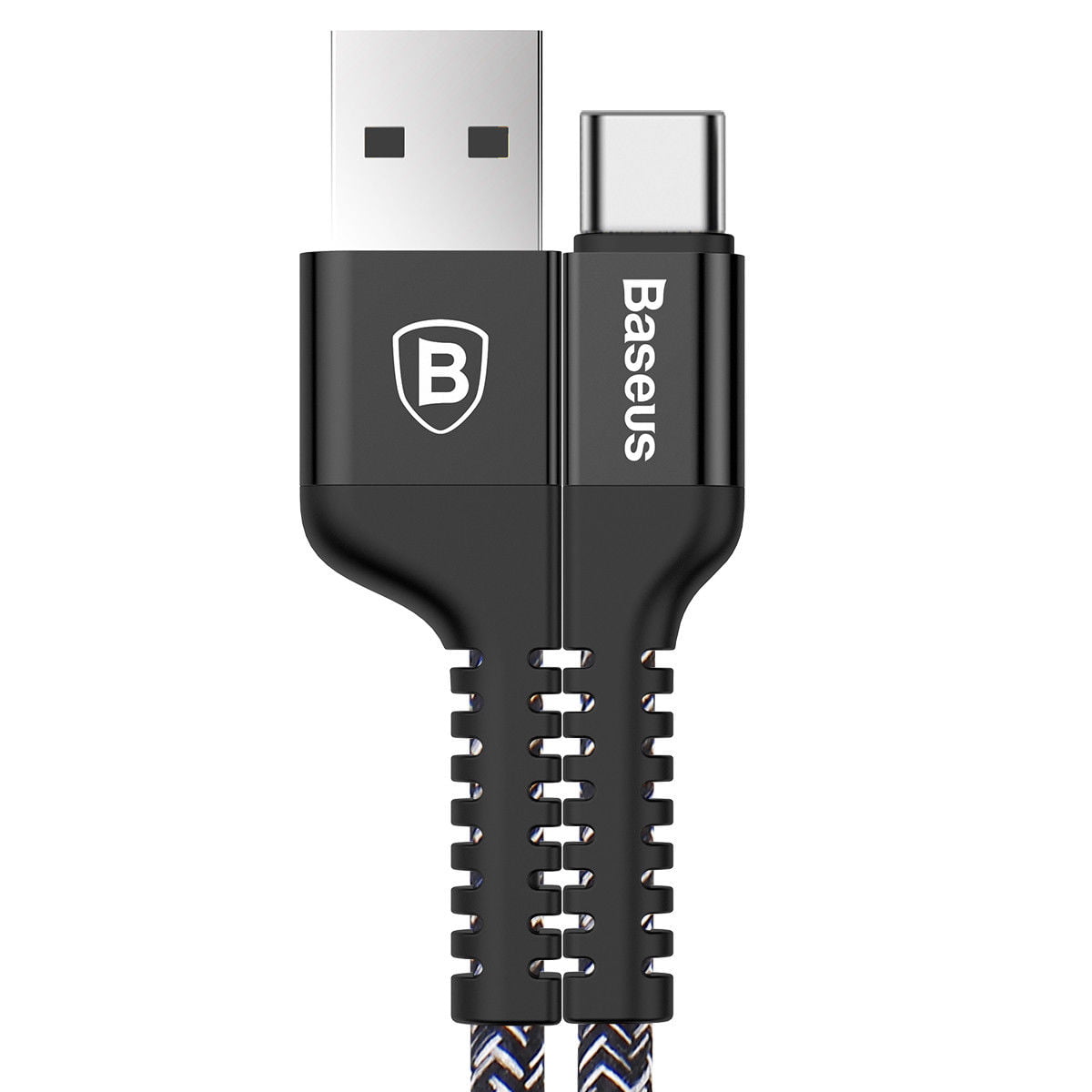 Baseus Anti-Break Nylon Braided USB-C Type-C Fast Charging Data Sync & Charge Cable Cord for Samsung Galaxy Note 8 / S8 / S8 Plus, LG G6 V20 G5,Google Pixel, Nexus 6P 5X, Macbook - 4.9FT/Black