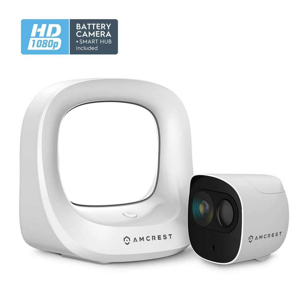 Amcrest 1080p Smart Home Battery Camera and Smart Hub Security Camera