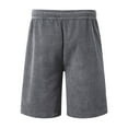 thumbnail image 5 of DPTALR George Corduroy Shorts Men with Pockets Drawstring Elastic Waist for Spring Summer Beach Casual Shorts #Gray Big and Tall Men XL, 5 of 5