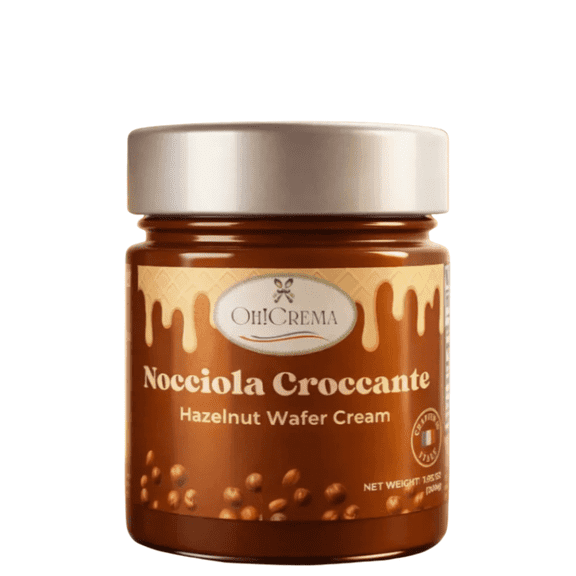 Hazelnut Wafer Premium Italian Cream Spread – Nocciola Croccante 200g | Oh! Crema