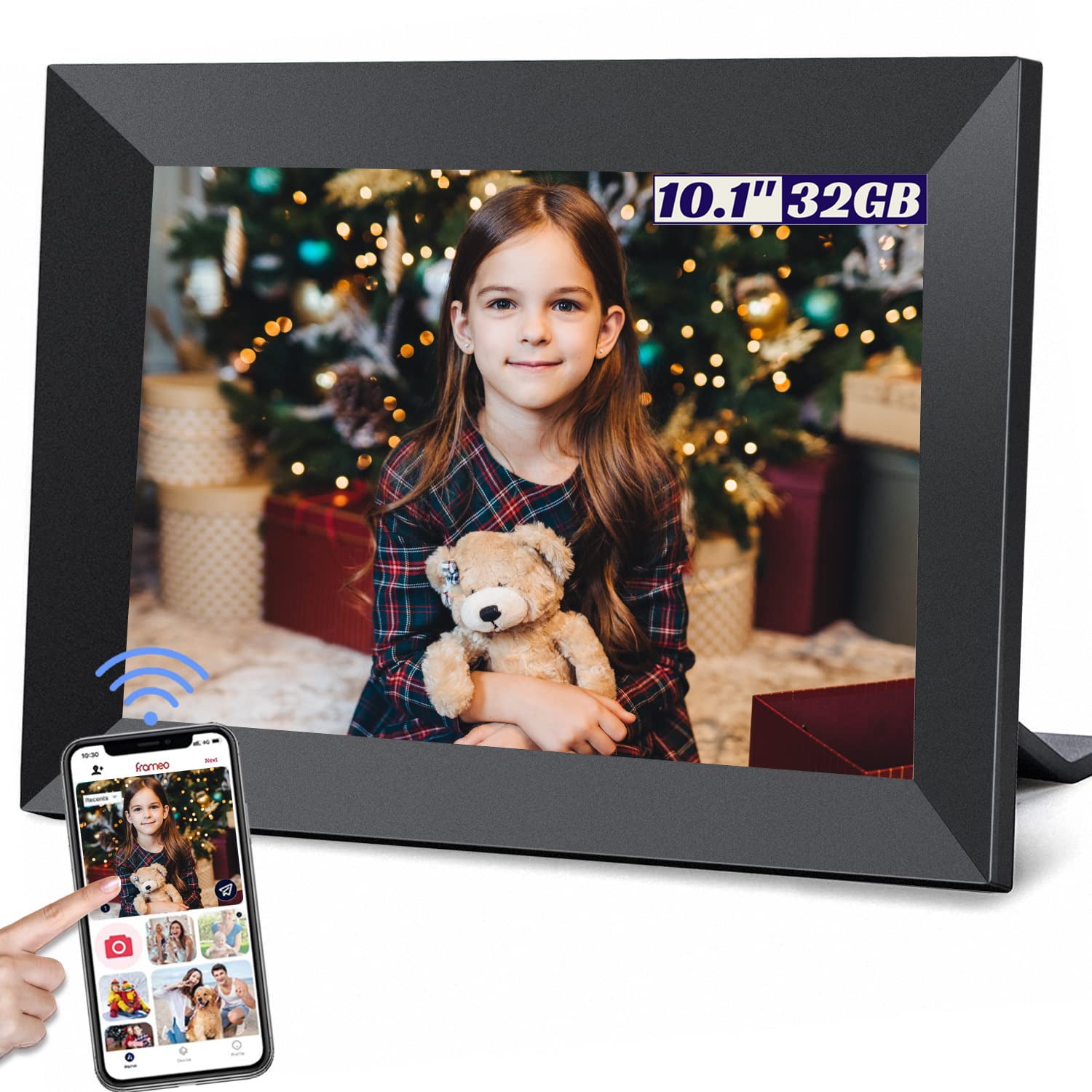 Nixplay 10,1 Zoll Digitaler Bilderrahmen – WLAN Smart Frame Mit Touchscreen, Classic Mat Schwarz