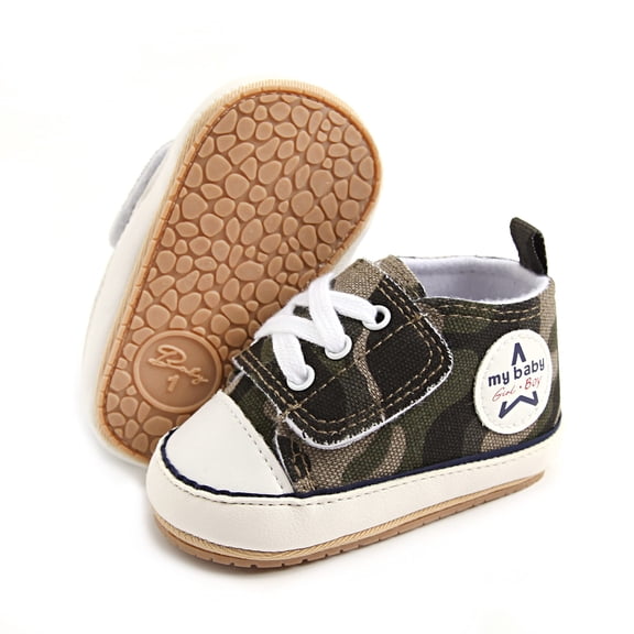 RVROVIC Baby Infant Shoes Canvas Soft Anti-Slip Sneakers 0-18M