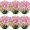 Pink, variant on Artificial Flowers Outdoor UV Resistant Fake Flowers No Fade Faux Plants Garden Porch Window Box Decorating (Deep Red)