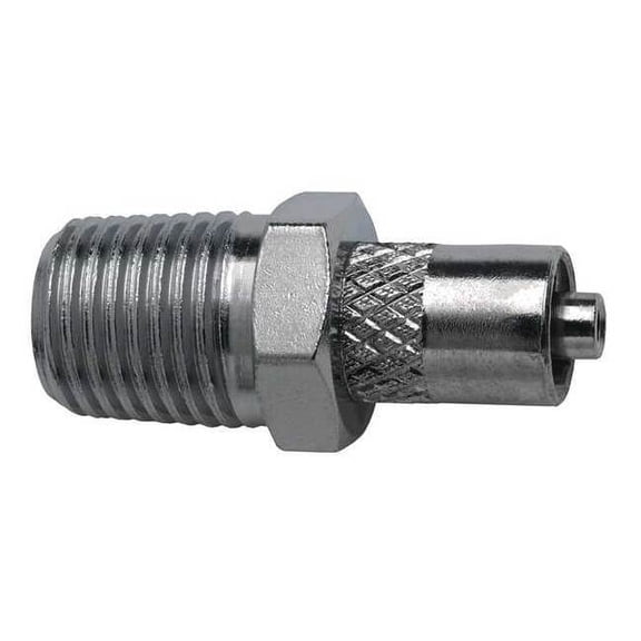 Manufacturer Varies Male Luer to 1/4 NPT Male, NPT, Plated Brass, Silver G512
