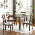 thumbnail image 6 of Blue Pioneer Flower Seat Covers for Dining Room Chairs Set Of 4,Stretch Printed Washable Chair Seat Cover with Elastic Ties and Button,Removable Waterproof Couch Cushion Covers, 6 of 6