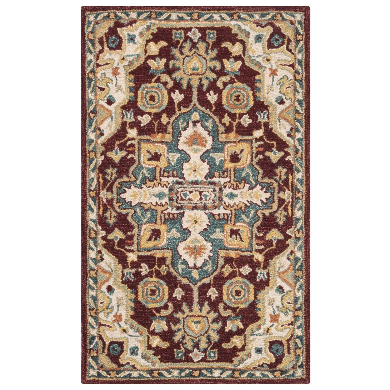 SAFAVIEH Aspen Collection APN507A Handmade Red / Blue Rug