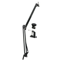 FRCOLOR  Mic Suspension Boom Scissor Arm Stand Base Microphone Black