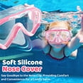 thumbnail image 3 of Vvinca Kids Goggles Snorkel Mask Diving Mask Swimming Goggles with Nose Cover and Straps Cover for Kids and Youth Age 6-14, 3 of 9