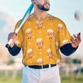 thumbnail image 5 of Rateoe Cute Popcorn Pattern Men’s Baseball Short Sleeve Polo Shirt, Midweight Men's Shirt Golf Shirt Polo Shirts Quick Dry Short-XX-Large, 5 of 7