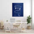 thumbnail image 2 of Stupell Industries Blue Bathtub Patent Blueprint Graphic Art Gallery Wrapped Canvas Print Wall Art, Design by Karl Hronek, 2 of 7