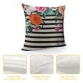 thumbnail image 4 of Decorative Throw Pillow Cover Queen Trendy Pink Watercolor Floral Black White Stripe Outdoor Pillowcase Gift for Holiday Sofa Bed, 4 of 5