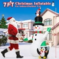 thumbnail image 4 of GOOSH Christmas Inflatables 7 FT Snowman Inflatable with Built-in Music & 360° LED Light, Inflatable Snowman Blow up Snowman with Penguin, Outdoor Christmas Decorations for Xmas Holiday Party, 4 of 8