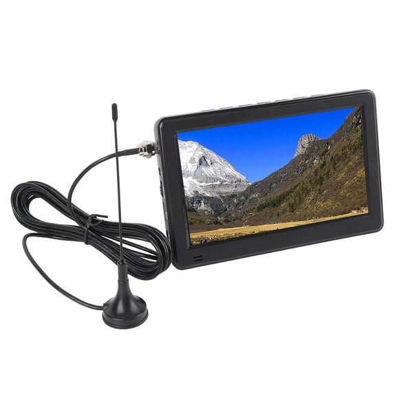 LED Pocket Digital Television, High Resolution 6 Inch Digital TV 1500mAh Rechargeable Battery FM Radio 1080p Video Player for Outdoor Activities