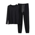 thumbnail image 2 of VBVC Men's and Men's Plus Drawstring Set with Pockets,Lightweight Long Sleeve Top and Jogger Pant For Men,Black,L-5XL, 2 of 6