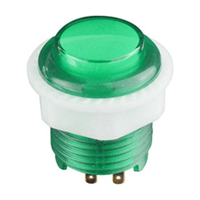 2X Quality ABS Game Machine Push Button Switch with Light Illuminate 24mm Game Console Button with 4 Terminal B