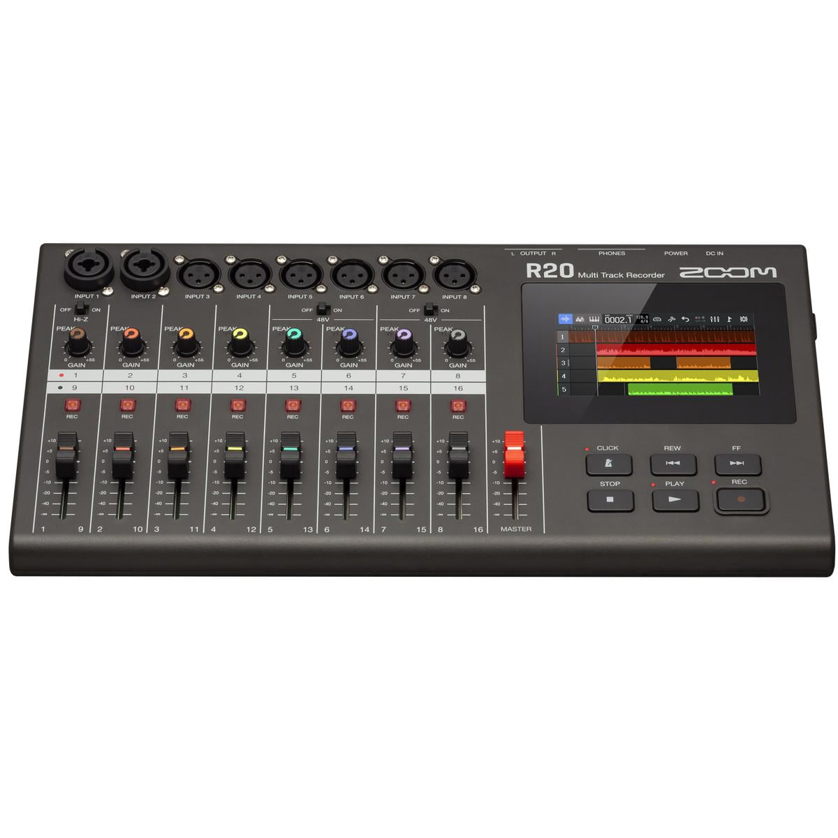 Zoom R20 Portable Multitrack Recorder, Bundle with TAPH100 Monitor Headphones and 2x 10' XLR M to F Microphone Cable