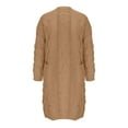 thumbnail image 6 of Uootdi Long Cardigan Sweaters for Women Button Down Stylish Cable Knit Sweater Coats Soild Color Maxi Open Front Cardigan Sweater Outerwear Gift, 6 of 8