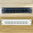 thumbnail image 2 of RABBITH 8 Port CAT6 RJ45 Through Coupler Patch Panel for w/ Back Bar Wallmount or Rackmo, 2 of 18