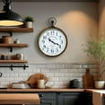 thumbnail image 5 of Yosemite Home Decor Kensington Station Engineered Wood Wall Clock in Off White, 5 of 8