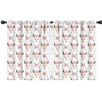 Blackout Kids Curtains,White Buffalo Skull Flower Arrow Pattern Childrens Insulated Curtains Set Of 2,Bedroom Essentials,Toddler Room Decor 42"x54"