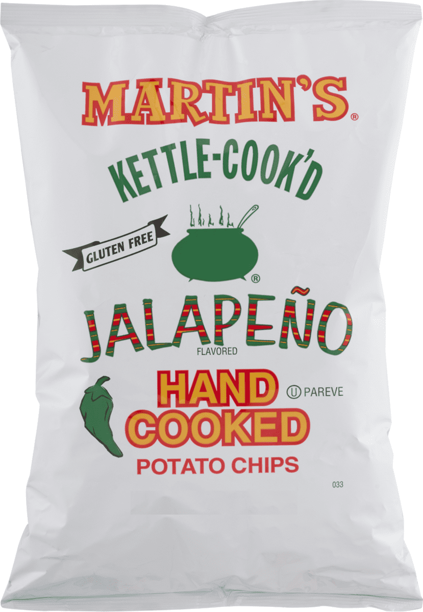 Martin's KettleCook'd Potato Chips Jalapeno 8 Oz (4 Bags)