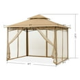 thumbnail image 2 of MASTERCANOPY 9 x 9ft Patio Gazebo with Double Roof and Mesh Walls, Beige, 2 of 8