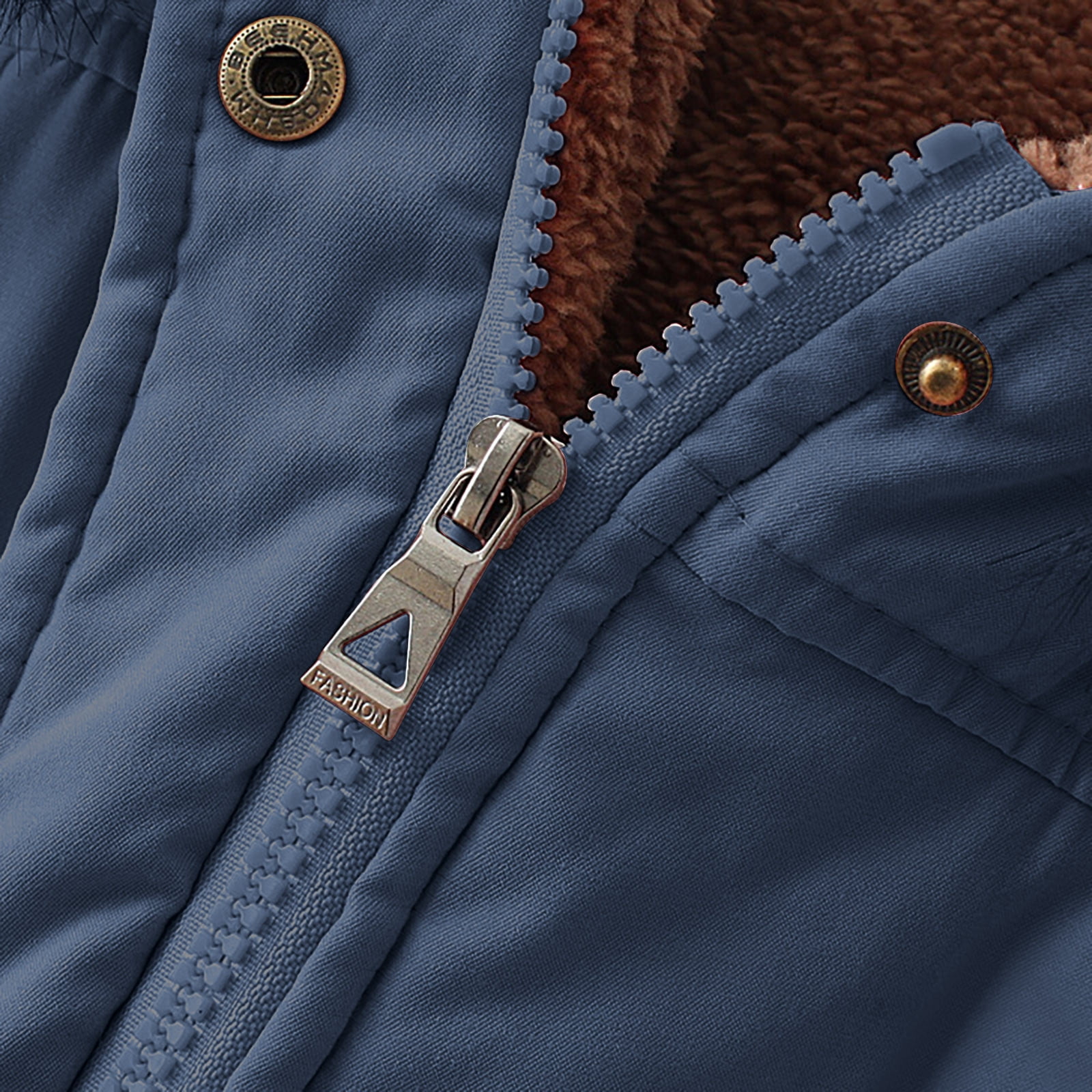 Hfyihgf Women's Hooded Winter Coat Long Warm Fleeced Lined Long Jackets Thicken Zip Up Faux Fur Hooded Parka Coat with Pockets Blue XL