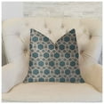 thumbnail image 2 of Plutus Pineapple Slice Blue and Beige Luxury Throw Pillow 22"L x22"W, 2 of 3