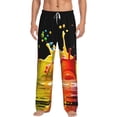 thumbnail image 2 of Lsque Vibrant Color Splash Print Men's Pajama Pants, Lounge Pant - Comfortable Home Wear,Elastic Waistband, Stylish Design-Medium, 2 of 9