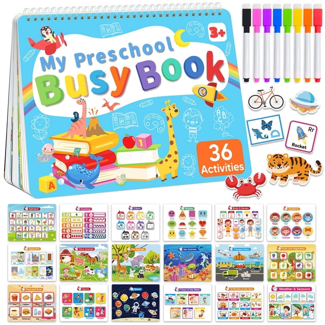 Actividades de aprendizaje preescolar de Busy Book Gagule de 3 a 4 años