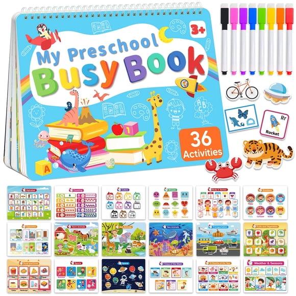 Actividades de aprendizaje preescolar de Busy Book Gagule de 3 a 4 años