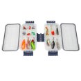 thumbnail image 2 of Caja de aparejos de pesca, caja de almacenamiento de señuelos de pesca con tapa transparente, bandeja extraíble para pescar, 2 of 8