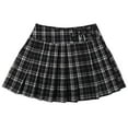 thumbnail image 5 of Gibobby faldas deportivas para mujer a la moda para mujer, cintura elástica con bolsillo, falda corta con botones en forma de A(Negro, S), 5 of 5