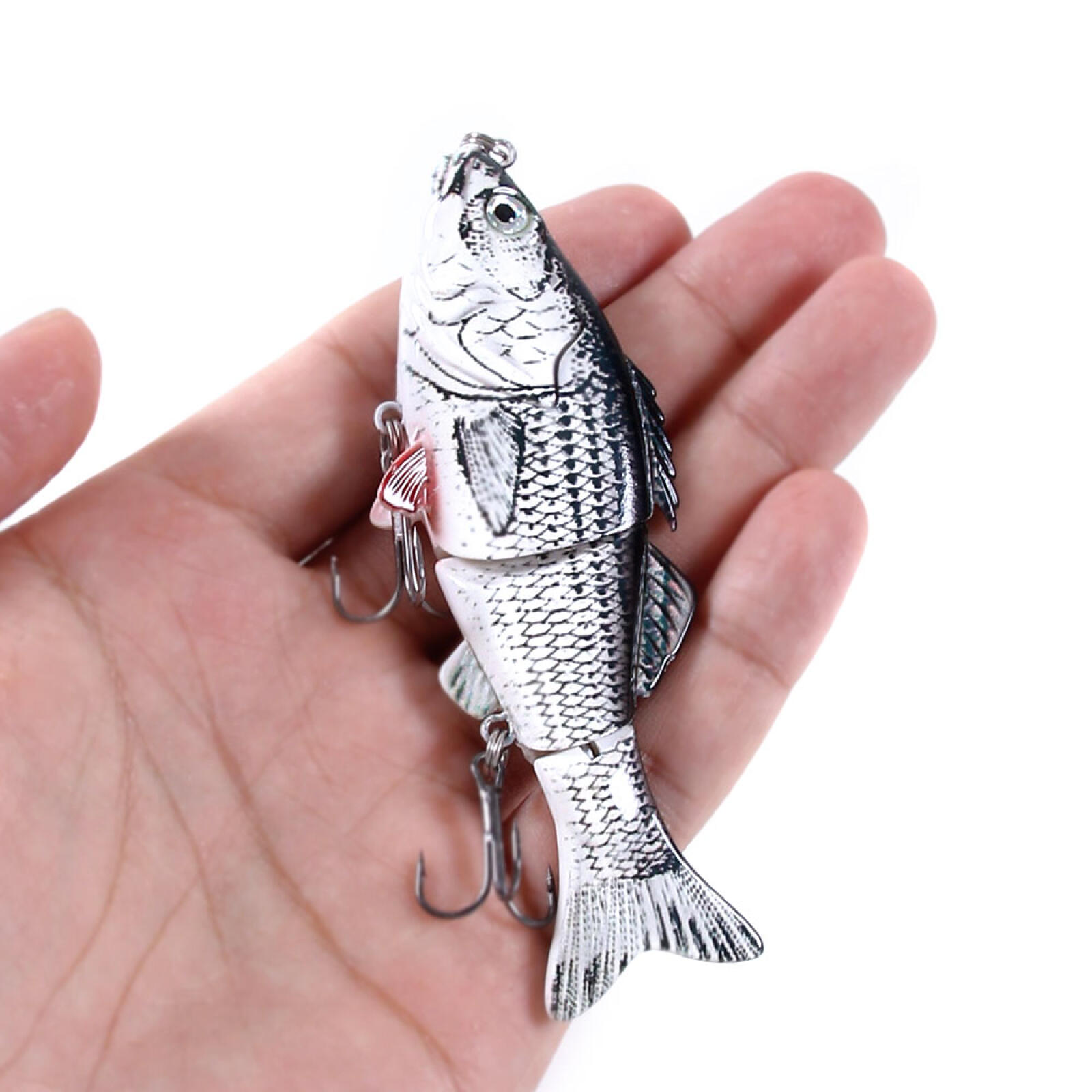 HENGJIA Fishing Lures, 5pcs Large Multi Jointed Fish Fishing Kits Slow Sinking Lifelike Swimbait Freshwater and Saltwater for Trout Bass Lures, 3.94"/0.63oz