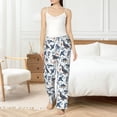 thumbnail image 5 of Uemuo Underwater Animals 1 Pattern Women's Wide Leg Palazzo Lounge Pants with Pockets Light Weight Loose Comfy Casual Pajama Pants-Small, 5 of 9