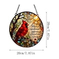 thumbnail image 3 of Stained Glass Window Hanging Stained Glass Suncatcher 7.87 Inch Round Stained Glass Decor Window Decorations for Home, 3 of 5