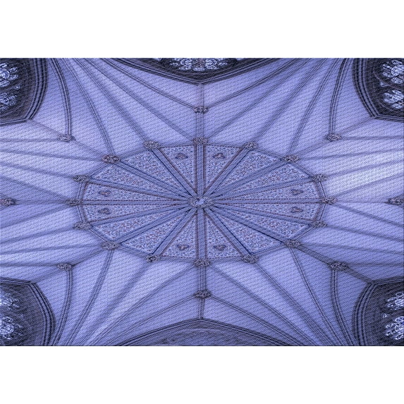 Ahgly Company Machine Washable Indoor Rectangle Transitional Deep Periwinkle Purple Area Rugs, 2' x 3'