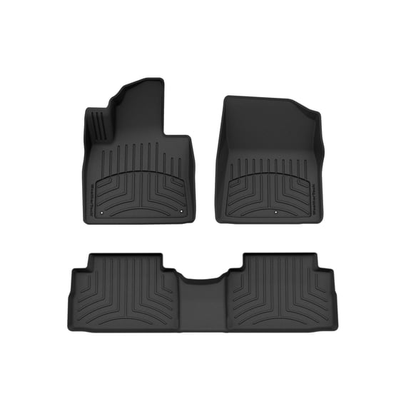 WeatherTech FloorLiner HP Custom Fit Floor Mats compatible with 2021-2023 Hyundai Santa Fe - 1st & 2nd Row, Black