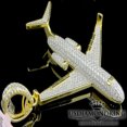 thumbnail image 4 of MEN'S NEW 14k YELLOW GOLD OVER STERLING SILVER JET AIRPLANE AIR BUS AVIATION CHARM PENDANT, 4 of 8