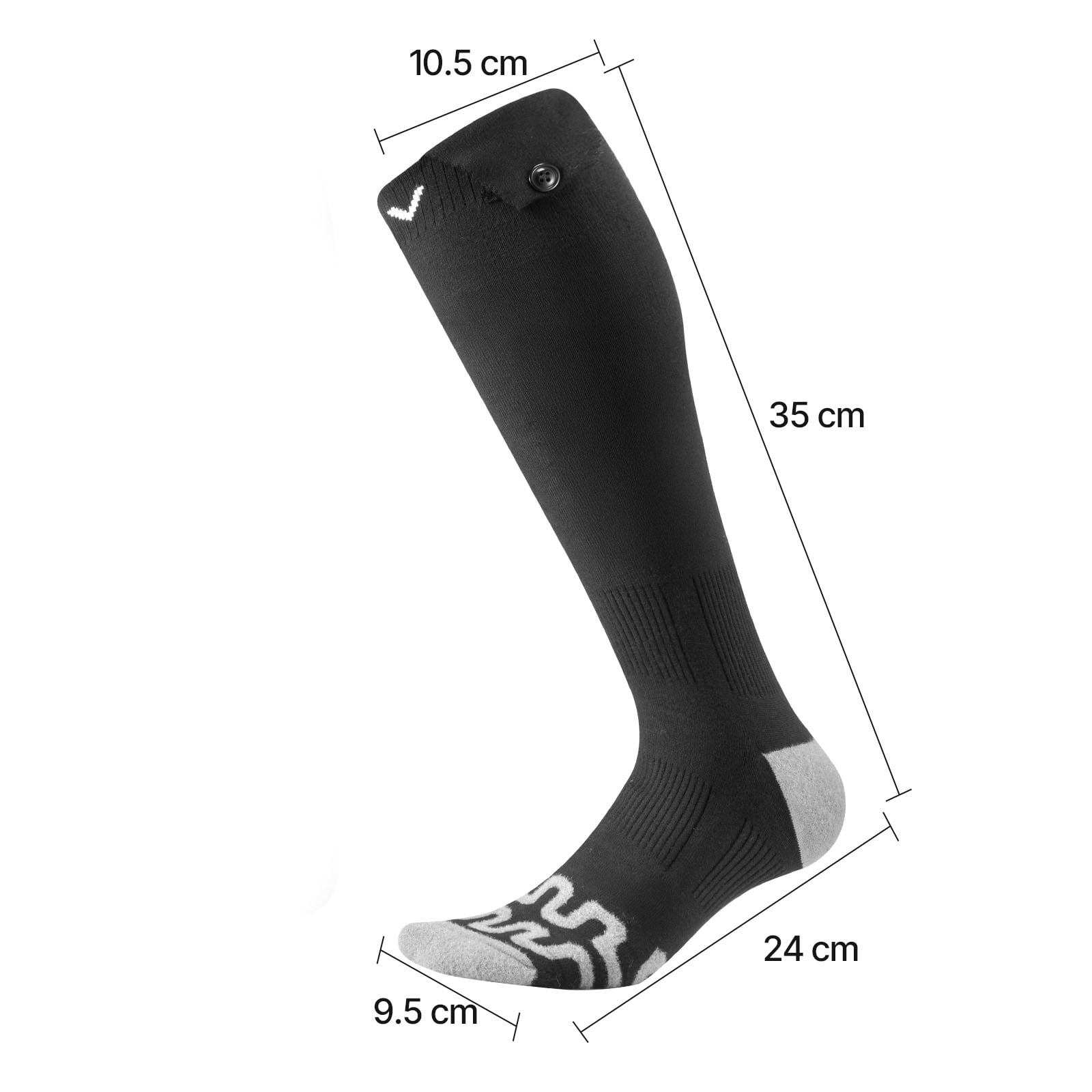 VEVOR Heated Socks, 5000mAh Battery Powered, Rechargeable Heating Socks with 4 Heating Levels, Electric Heated Sock for Men Women, Foot Warmer for Hunting Riding Camping Hiking Skiing, Outdoor Work