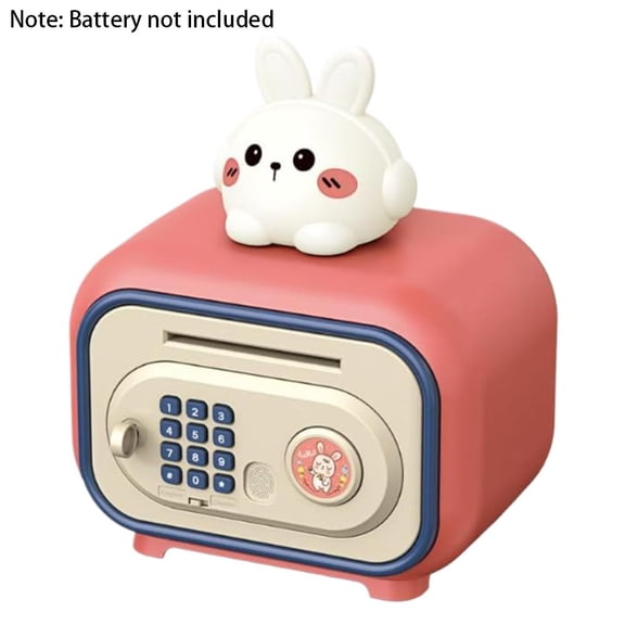 Cute ATM Money Safe – Automatic Deposit Lockbox with Password & Fingerprint, Adorable Electronic Savings Bank for Birthday, Home, and Best Gift for Children