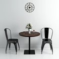 thumbnail image 1 of vidaXL Bistro Table MDF and Steel Round 80x75 cm Dark Ash, 1 of 4