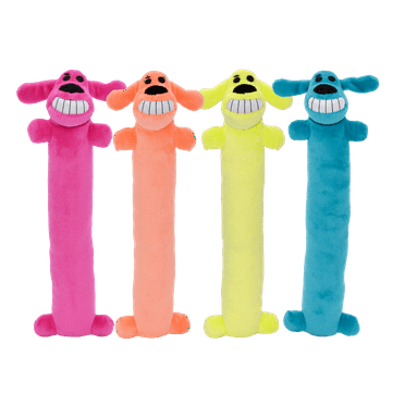 Multipet Plush Loofa Dog Toy with Squeaker, 12"